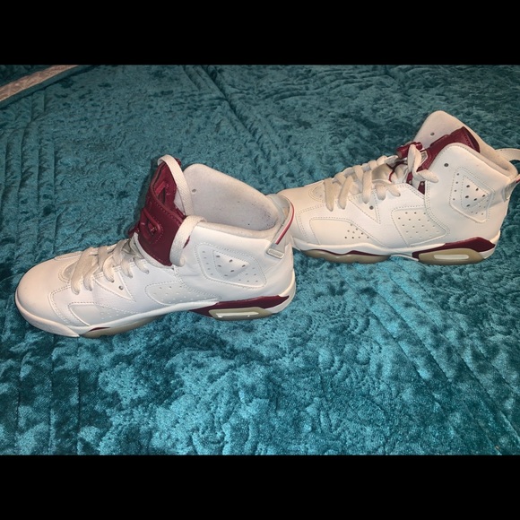 Jordan 6 white maroon - Picture 4 of 7